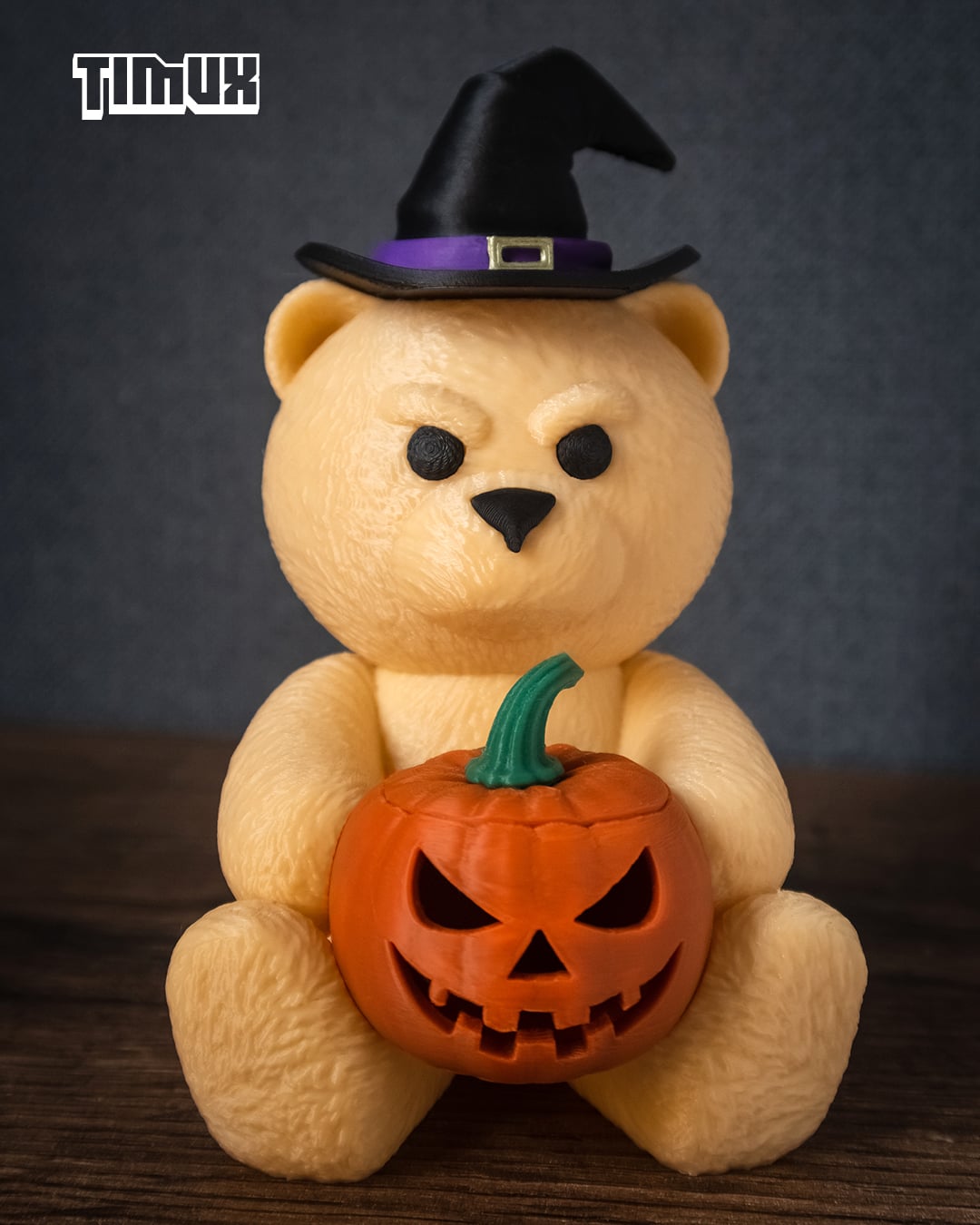 TEDDY BEAR WITH A HALLOWEEEN PUMPKIN 3d model