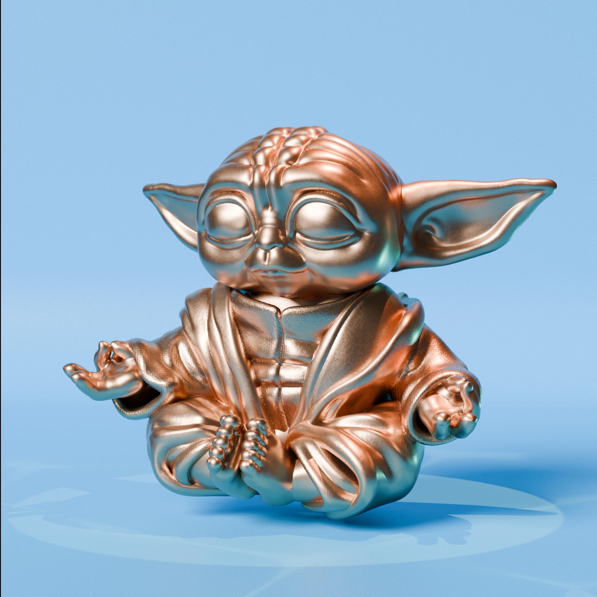 Baby Yoda - Grogu - Star Wars Bust - Cute Art 3d model