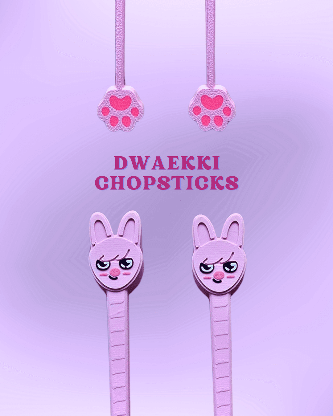 Dwaekki SKZOO Inspired Chopsticks - AMS 3MF 3D Print File 3d model