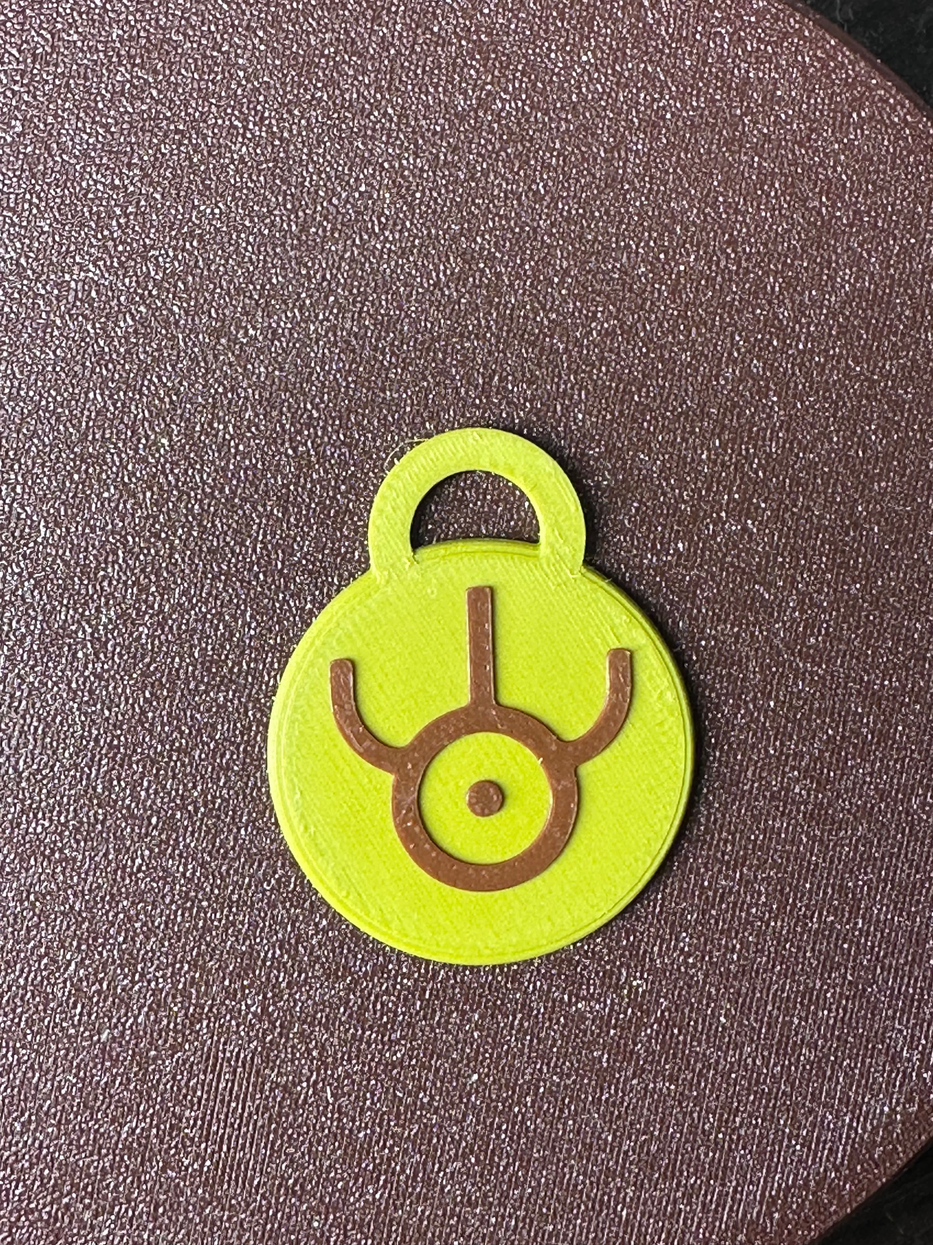 POKEMON UNOWN MMU KEYCHAIN OR BAG PULL “W” 3d model