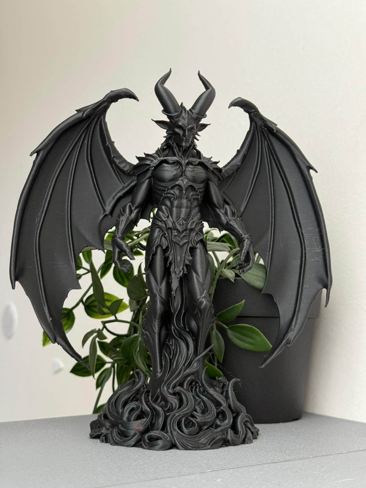 Winged Demon Figure Gothic Home Decor 3d model