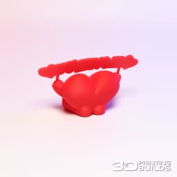 Cute Heart Toy with Sign 3d model