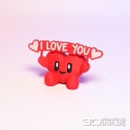 Cute Heart Toy with Sign 3d model