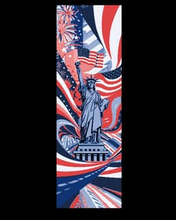 Set of 3 Bookmarks - Celebration of July 4th in the USA 3d model