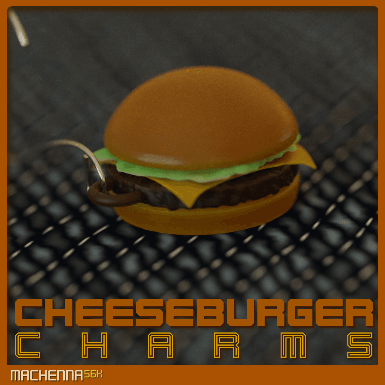 Cheeseburger Charm 3d model