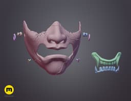 Ghost of Yotei Samurai Mask 3d model