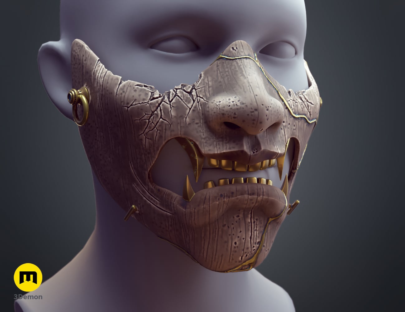 Ghost of Yotei Samurai Mask 3d model