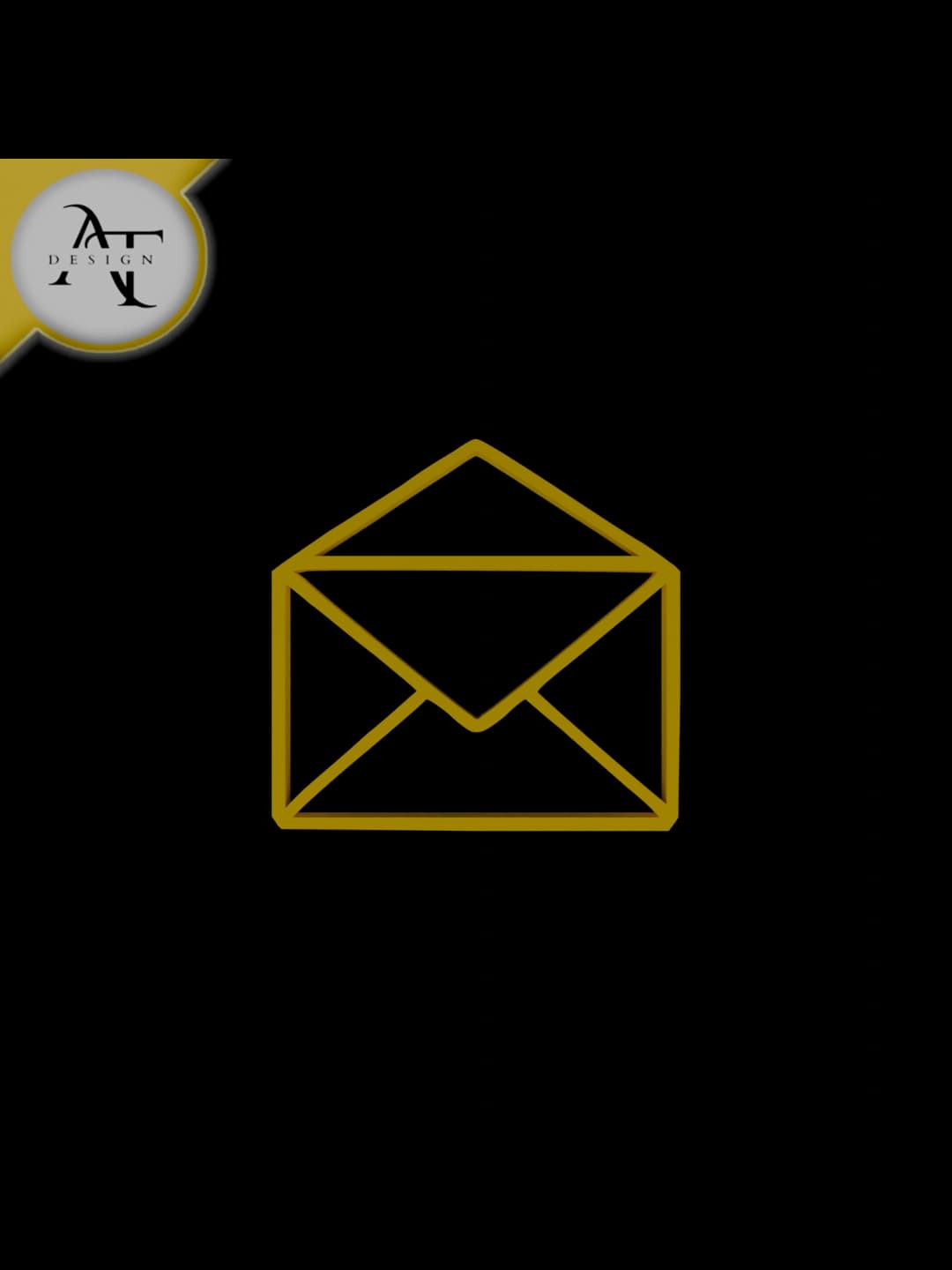Simple Letter Symbol - 2D Art 3d model