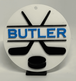 Hockey Name Keychain / Bag Tag 3d model