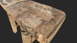 Wooden Stool 3d model