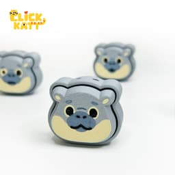 Hippo - Clicker Fidget Toy Keychain 3d model
