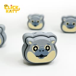 Hippo - Clicker Fidget Toy Keychain 3d model