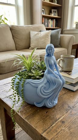 Modern Goddess Planter Vase – Sculptural Woman Succulent Pot Home Decor STL 3d model