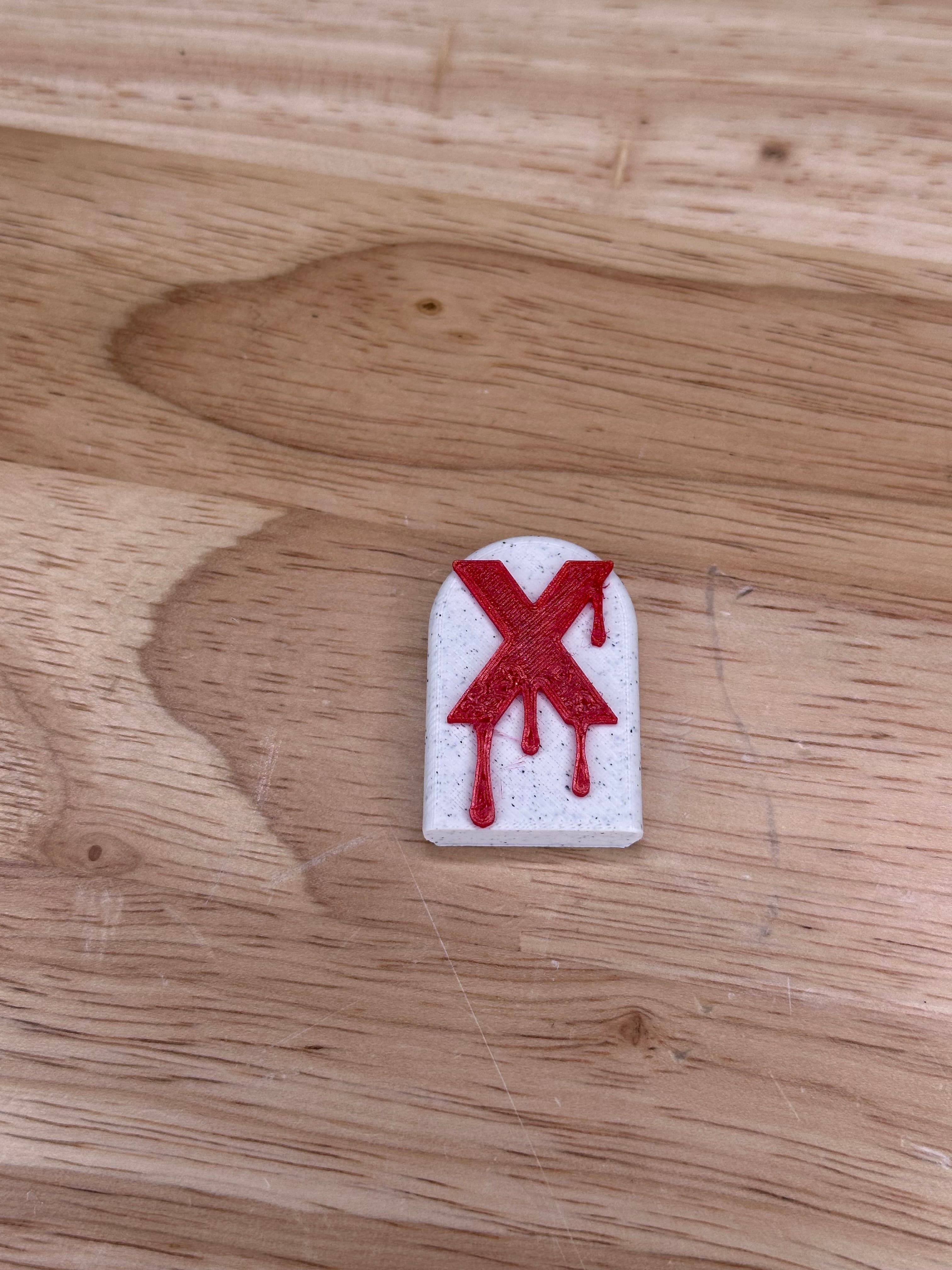 Hauntingly Stylish: Single-Color Headstone Alphabet Magnets for Halloween X 3d model