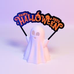 Happy Ghost Lamp 3d model