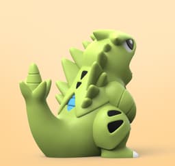 Chibi Tyranitar (Easy Print No Supports) 3d model