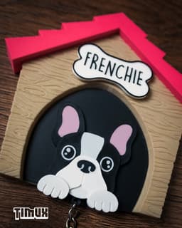FRENCH BULLDOG KEYCHAINS SET 3d model