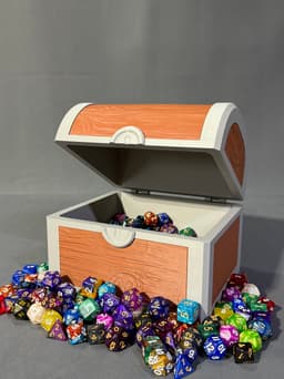 Custom DND Travelers Chest Dice Holder STL (3D Print File) 3d model