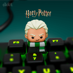 Draco Malfoy Inspired Keycap Clicker – Wizard Keycap STL 3d model