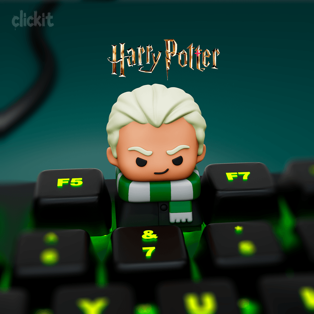 Draco Malfoy Inspired Keycap Clicker – Wizard Keycap STL 3d model