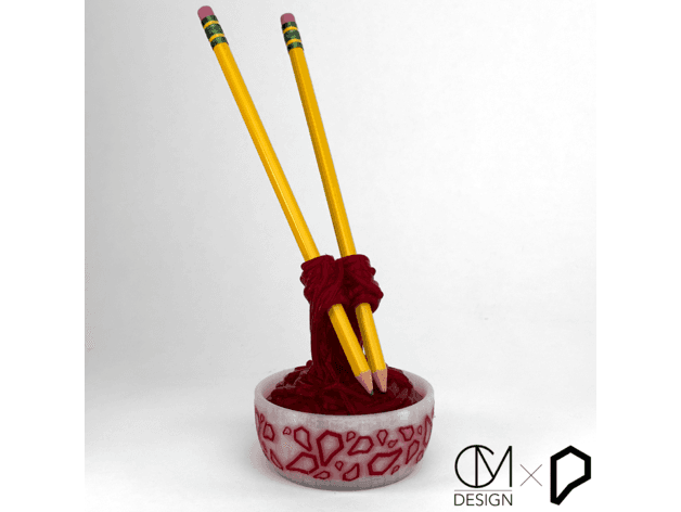 Small Pasta Bowl Container - holds pencils or decorative nozzle 3d model