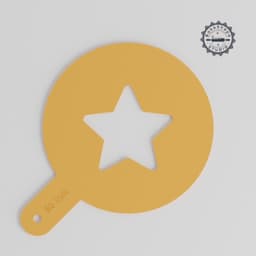 Star Art Stencil Set, 5 Sizes 20-60mm, Perfect for Latte Decor & Painting, Compatible with Cocoa & Edible Glitter PRODUCT_1372 3d model