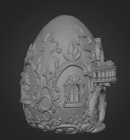 Fantasy Egg Cottage House – STL File 3D Printable 3d model