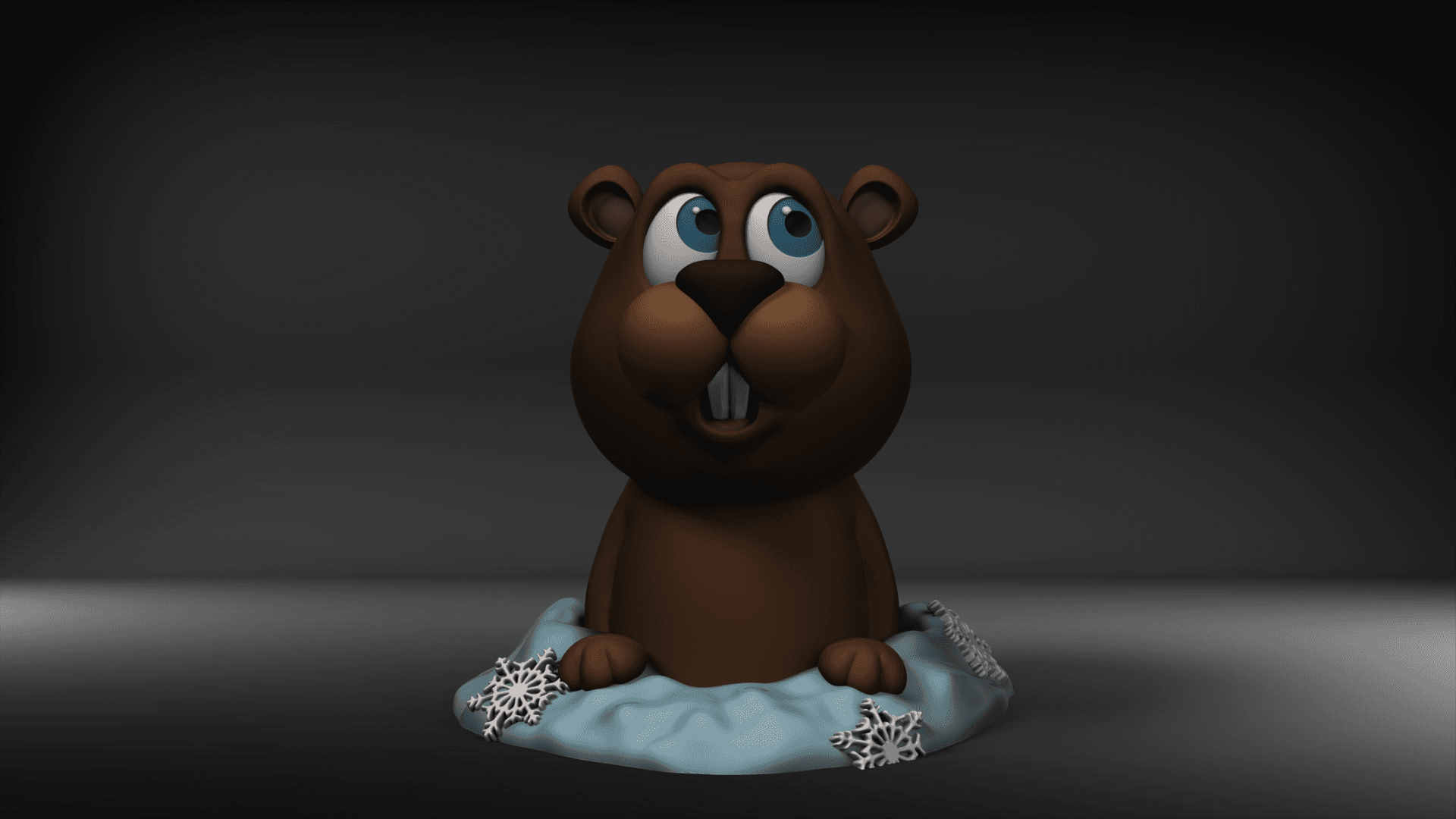 Winter Groundhog 3d model