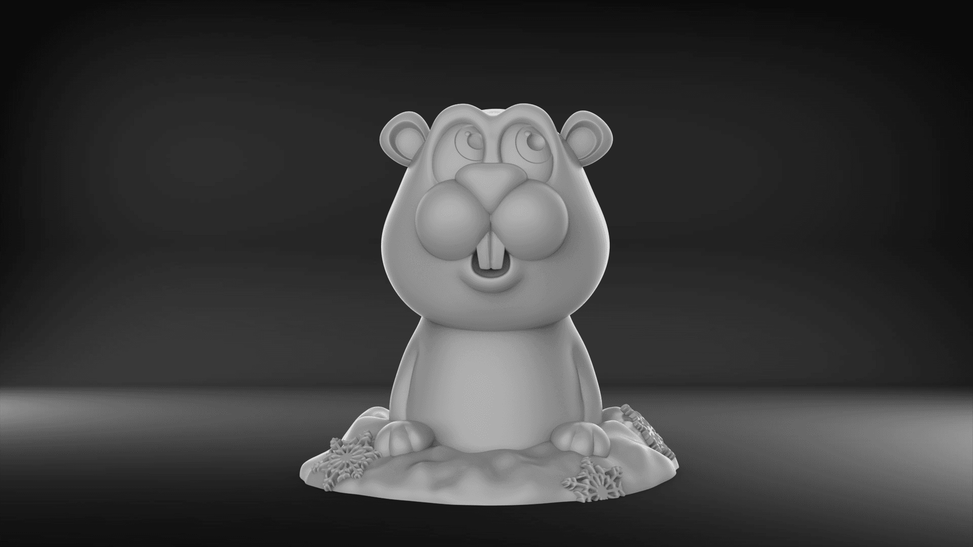 Winter Groundhog 3d model