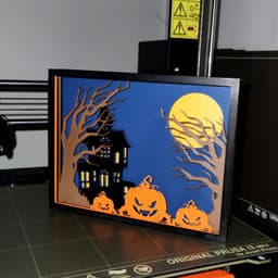 Halloween Multilayer Silhouette 3d model