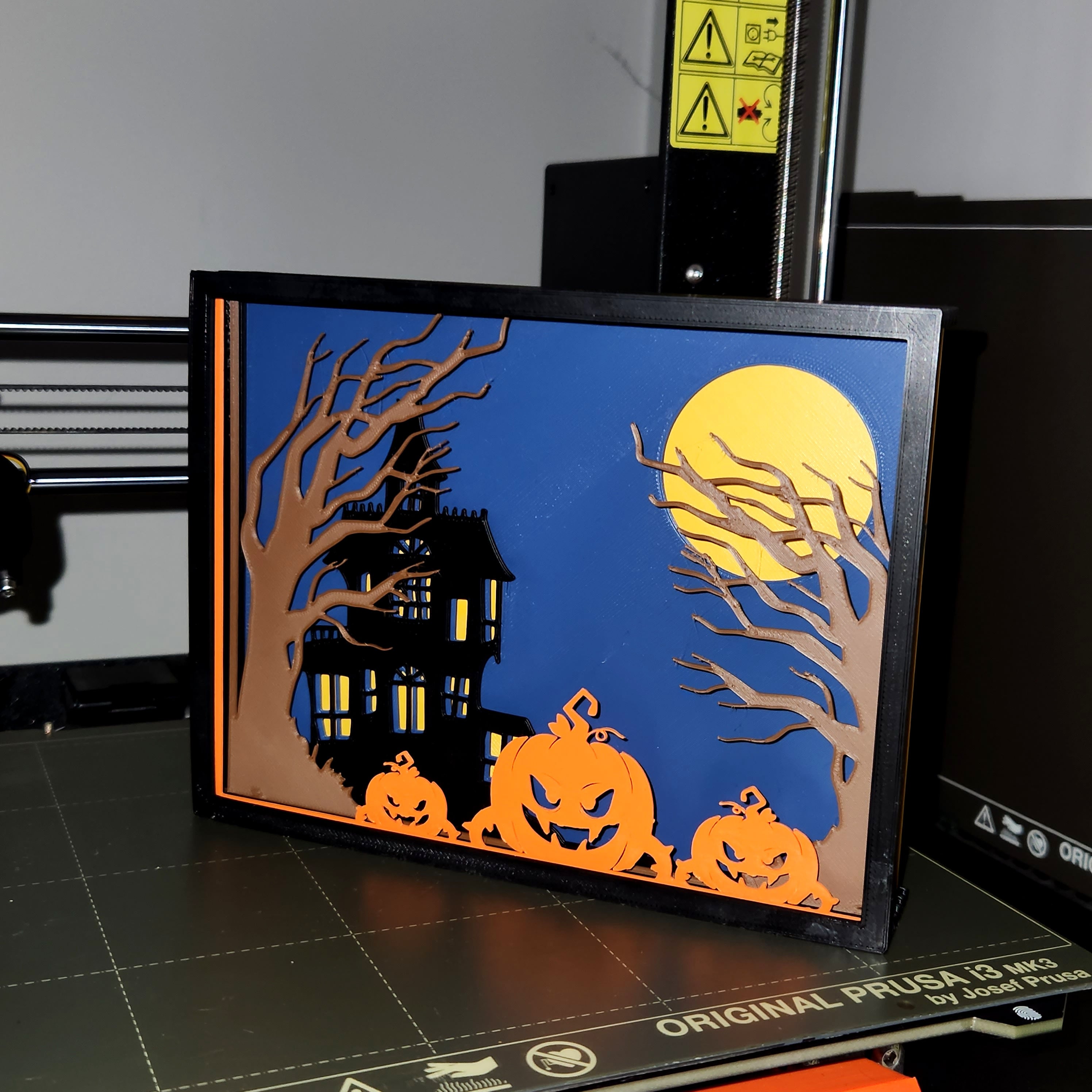 Halloween Multilayer Silhouette 3d model