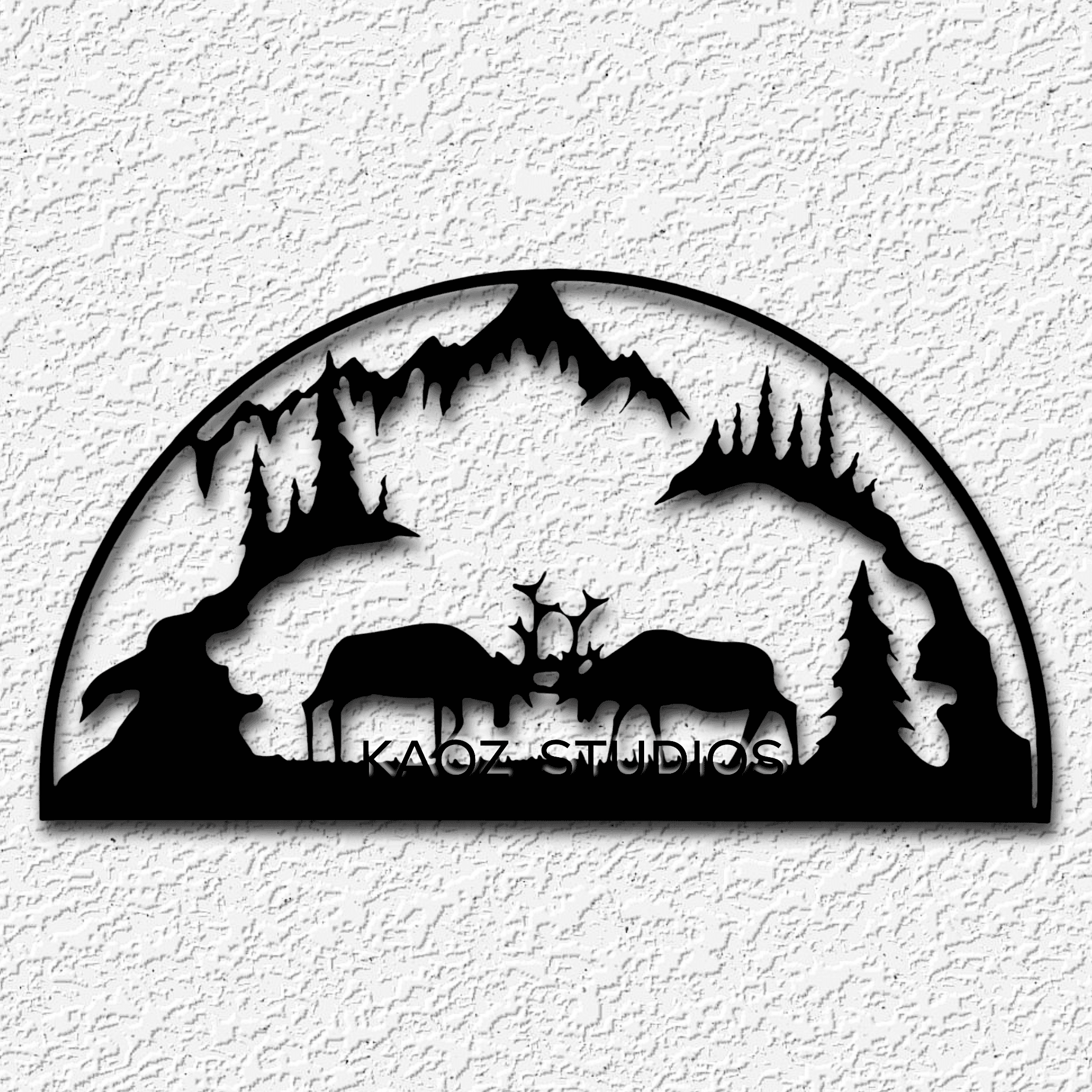 deer wall art bucks wall decor woodland animal decoration 3d model
