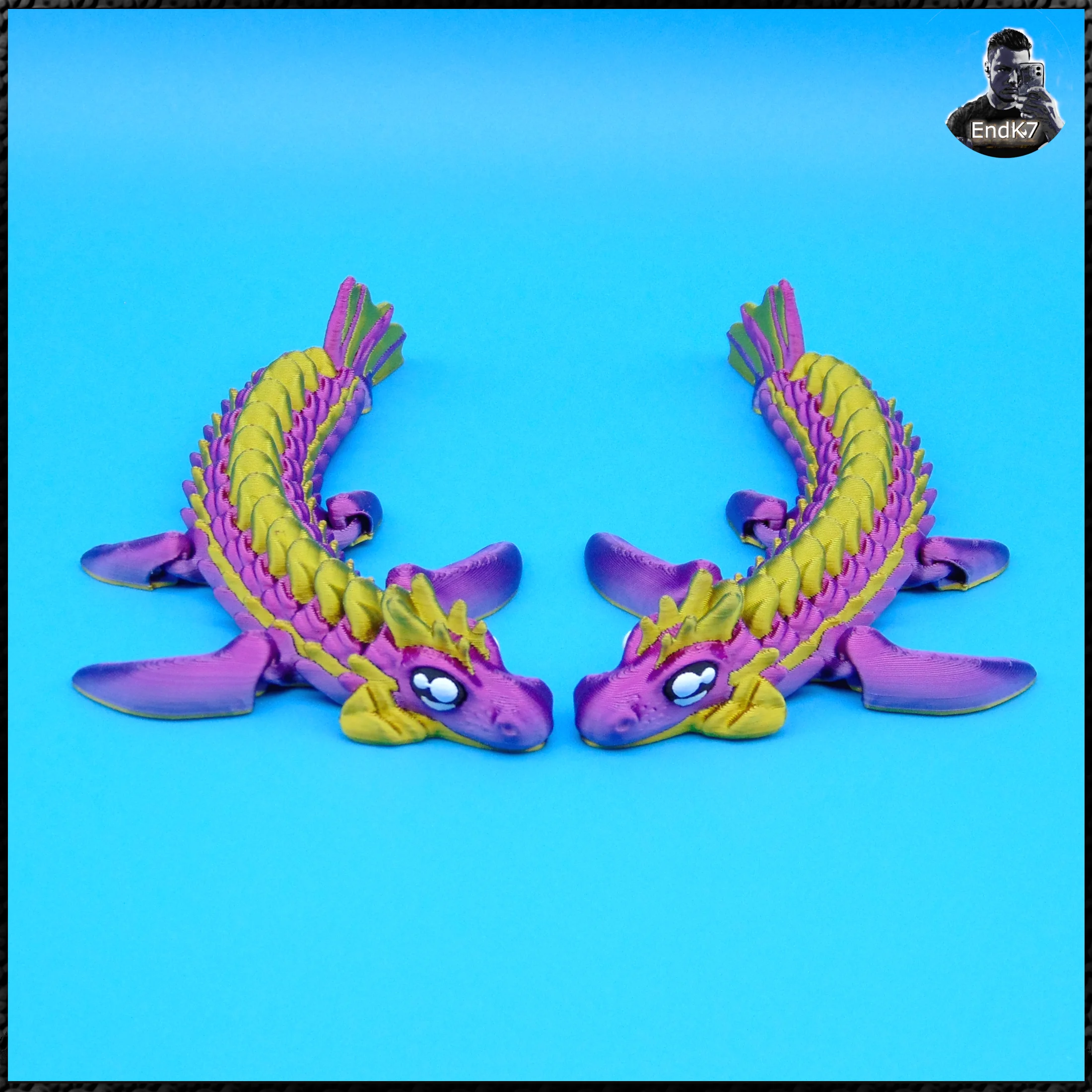 Baby Sea Dragon - articulated - print in place - no supports 3d model