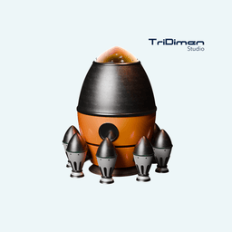 Rocket - Spaceship - Cute Model 3d model