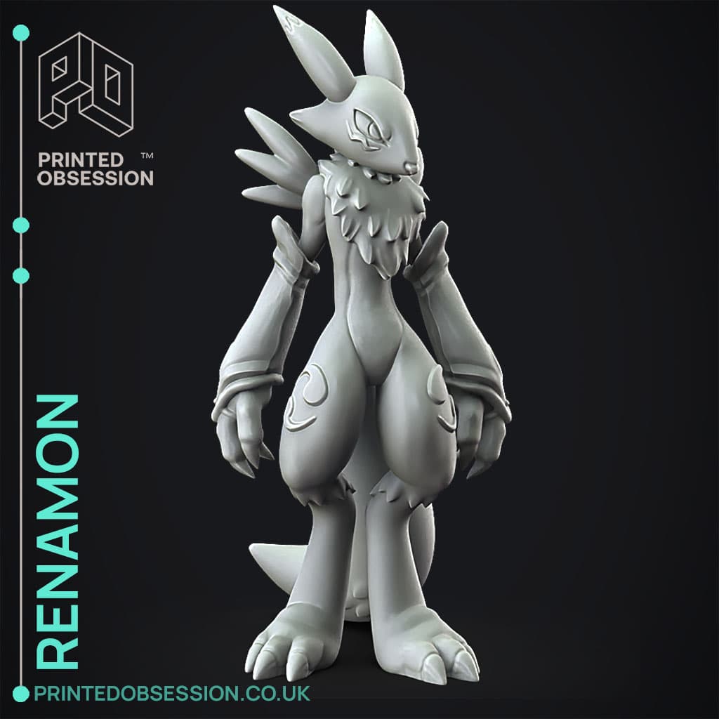Renamon Rigged Model Renamon - Digimon - Fan Art - 3D model by printedobsession on Thangs