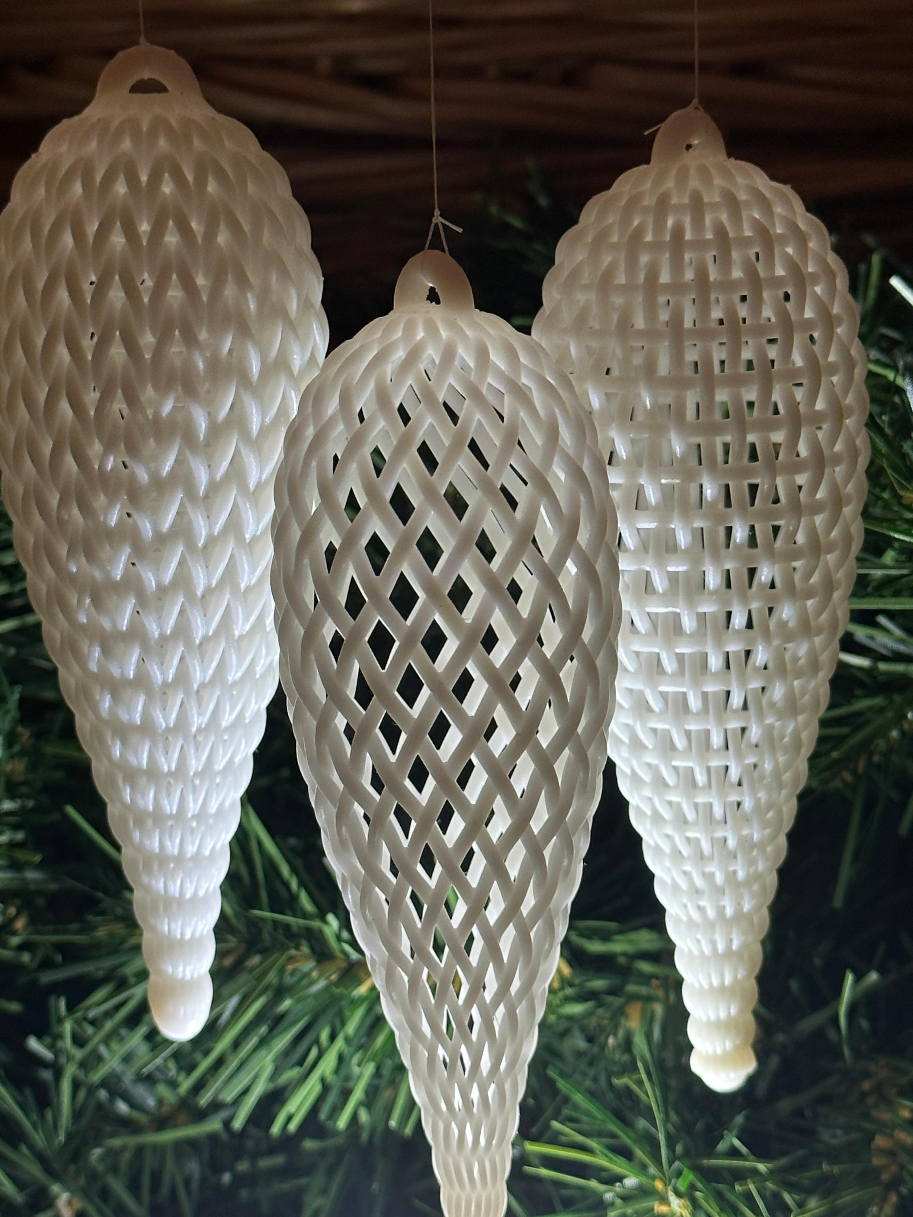 Textile Finial Ornament - Knit 3d model