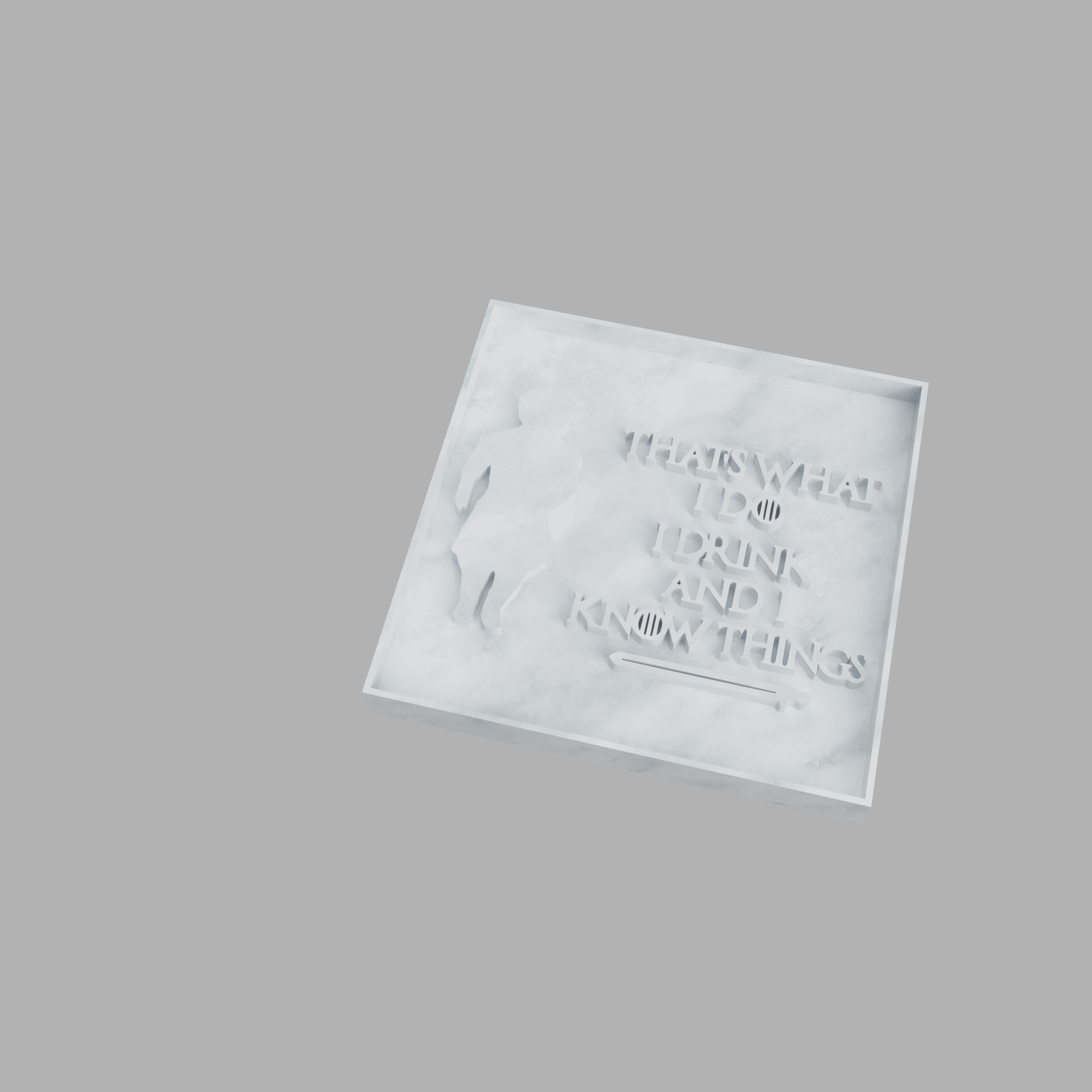 GOT WALL ART TYRION v1.stl 3d model