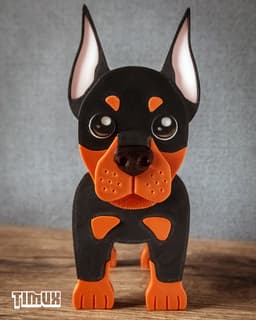 DOBERMAN GLASSES HOLDER 3d model