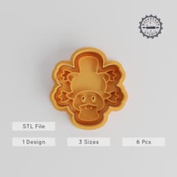 Platypus Shape Cutter & Stamp, Cookie & Fondant Set, Includes Small/Medium/Large Sizes, 6 Pieces, Animal Cute Design PRODUCT_5574 3d model