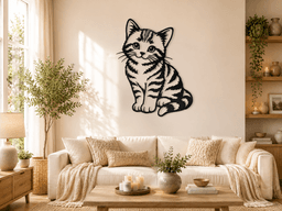 Cute Kitten Wall Art Cat Lover Decor.stl 3d model