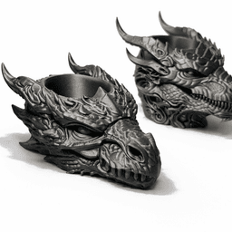 DRACONIS - PEN HOLDER + BOWL (SET) / GOTHIC DECOR / TOOLS / ORGANIZER / DESKTOP ORGANIZER SET 3d model