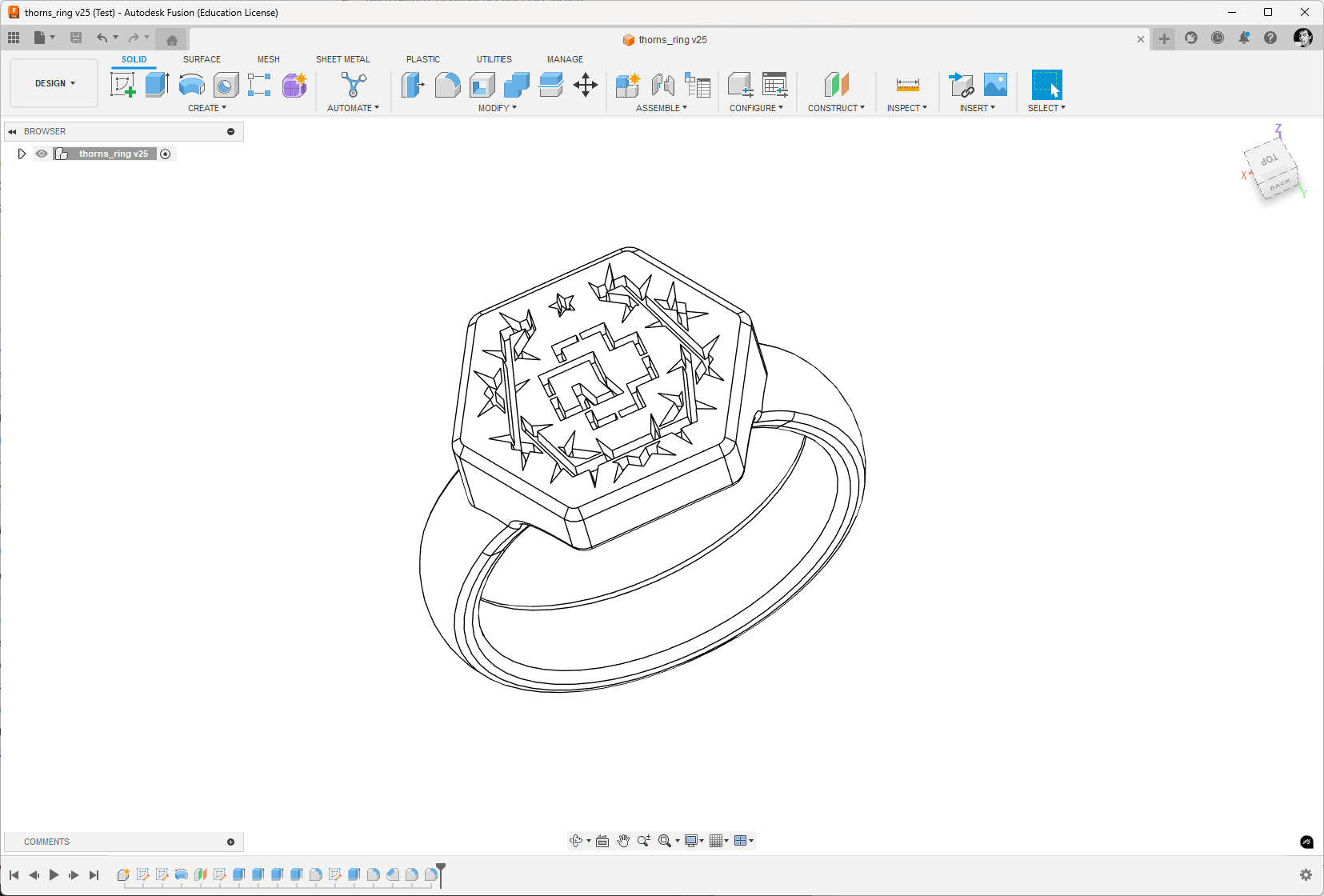 Rammstein ring prototype 3d model