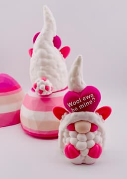 Valentine's Day Sheep Gnome 3d model