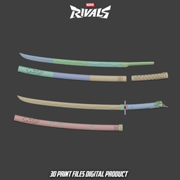 Psylocke Psy Cosplay Katana Marvel Rivals 3d model