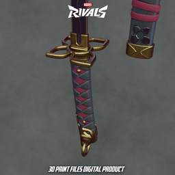 Psylocke Psy Cosplay Katana Marvel Rivals 3d model