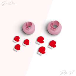 Christmas Studs Polymer Clay Cutter Package, Mini Christmas Set, 10 Models, 2 Sizes Included, No:961 3d model