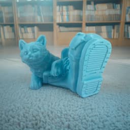 cat on big boot final .stl 3d model