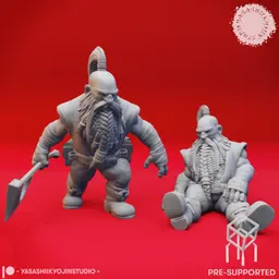 Rockseeker Brothers - Tabletop Miniatures (Pre-Supported) 3d model