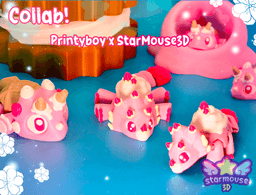 Dessert Triceratops Collab Set 3d model