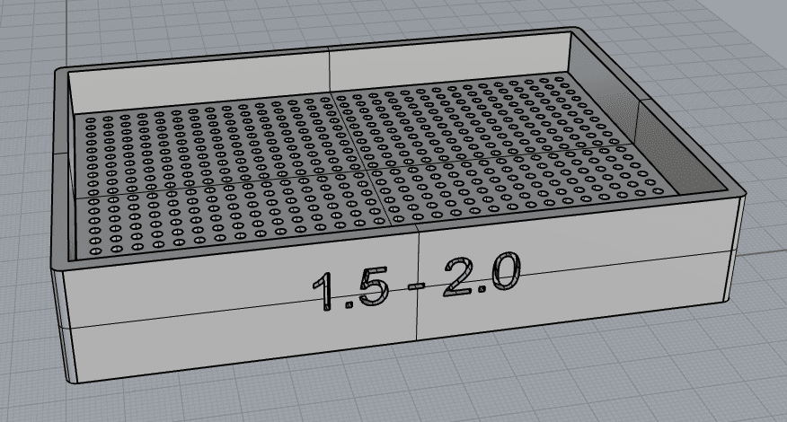  Tray for 1.5 to 2.0 mm screws 3d model